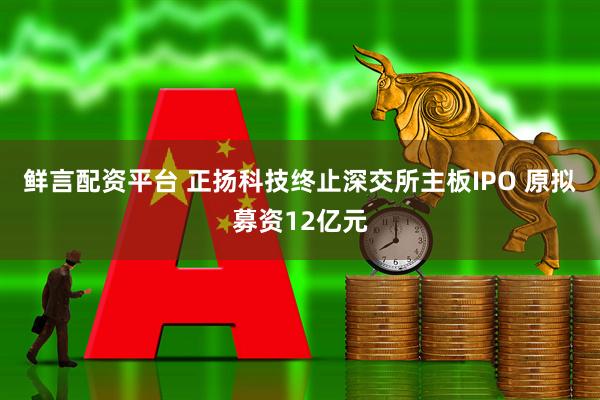 鲜言配资平台 正扬科技终止深交所主板IPO 原拟募资12亿元